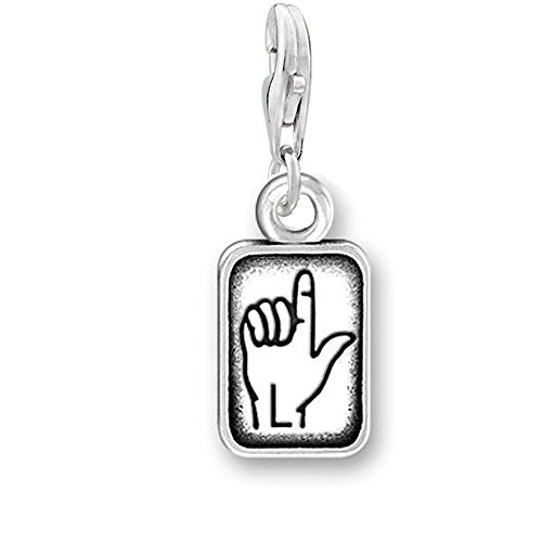 Sign Language Charm Pendant for Bracelets or Necklaces "L"