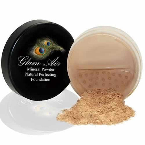 Glam Air Mineral Foundation, Natural Perfection Powder Foundation Compare with Bare Minerals and MAC Mineralize (LIGHT) - Sexy Sparkles Fashion Jewelry - 1