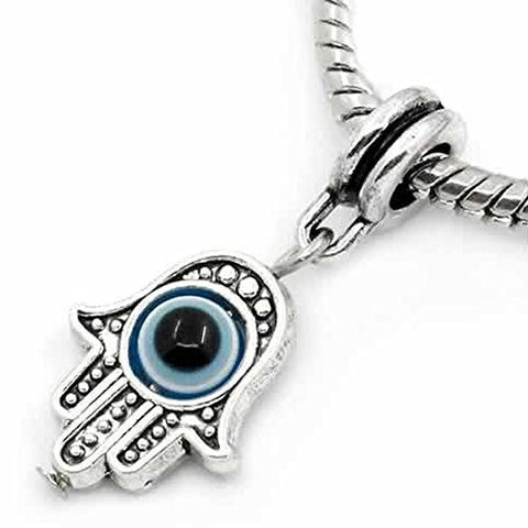 Hamsa Evil Eye European Bead Compatible for Most European Snake Chain Bracelet - Sexy Sparkles Fashion Jewelry - 1