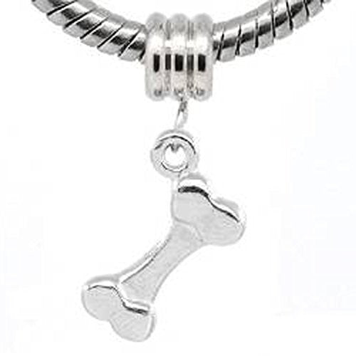 Dog Bone Bead Spacer for Snake Chain Charm Bracelet - Sexy Sparkles Fashion Jewelry - 1