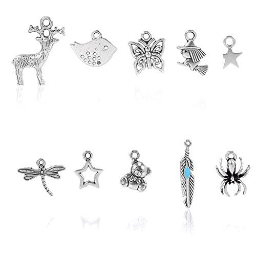 10 Mixed Charms for Necklace Charms Pendants - Sexy Sparkles