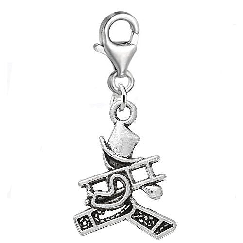 Worker with Ladder Clip on Pendant for European Charm Jewelry w/ Lobster Clasp - Sexy Sparkles Fashion Jewelry