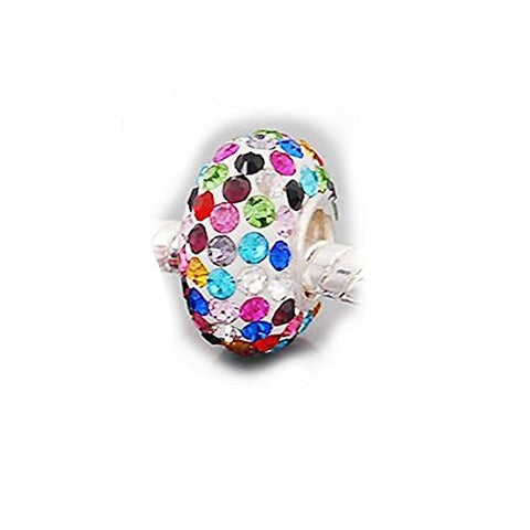 Multi color Swarvoski Crystal european Charm Bead - Sexy Sparkles Fashion Jewelry - 1