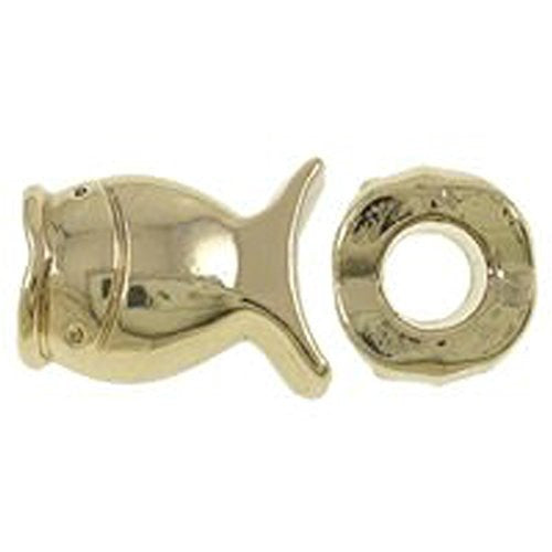 Gold Plated Base Fish Charm European Bead Compatible for Most European Snake Chain Bracelet - Sexy Sparkles Fashion Jewelry - 1
