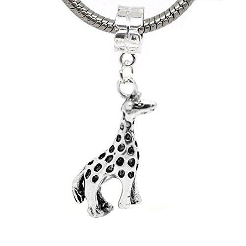 Giraffe Animal Charm Dangle European Bead Compatible for Most European Snake Chain Bracelet - Sexy Sparkles Fashion Jewelry - 1