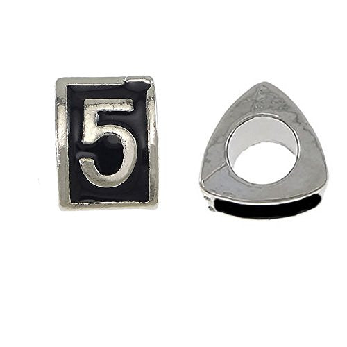 Triangle Number 5 Charm Bead for European Snake Chain Charm Bracelet - Sexy Sparkles Fashion Jewelry - 1