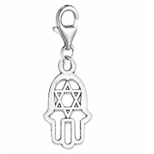 Clip on Hamsa Hand Charm for European Jewelry w/ Lobster Clasp - Sexy Sparkles Fashion Jewelry