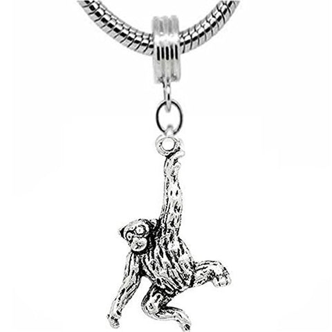 Monkey Bead Charm Dangle for snake Chain charm Bracelet - Sexy Sparkles Fashion Jewelry - 1