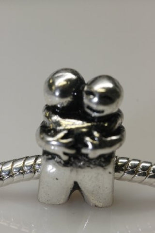 People Hugging Charm European Bead Compatible for Most European Snake Chain Bracelet - Sexy Sparkles Fashion Jewelry - 1