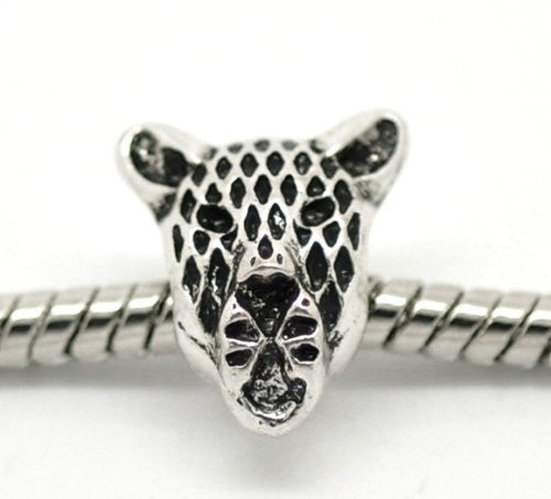 Leopard Head Spacer Charm Bead - Sexy Sparkles Fashion Jewelry