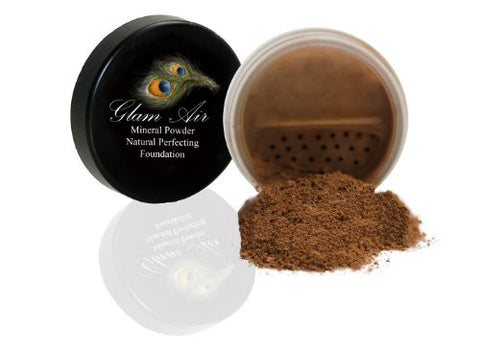 Glam Air Mineral Foundation, Natural Perfection Powder Foundation Compare with Bare Minerals and MAC Mineralize (DARK) - Sexy Sparkles Fashion Jewelry - 3