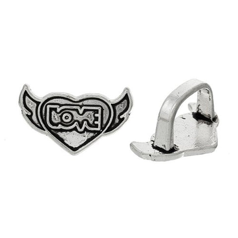 Charm Beads for Leather Bracelet/watch Bands or Wrist Bands (Heart Wing) - Sexy Sparkles Fashion Jewelry - 1