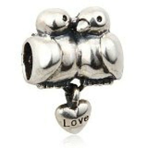 Love Birds Charm Bead Spacers For Snake Chain Charm Bracelet - Sexy Sparkles Fashion Jewelry