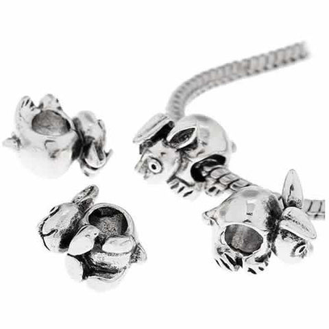 Bunny Rabbit Charm Spacer Bead for European Snake Chain Charm Bracelet - Sexy Sparkles Fashion Jewelry - 3