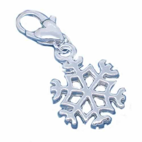 Clip on Snowflake Charm for European Jewelry w/ Lobster Clasp - Sexy Sparkles Fashion Jewelry - 5