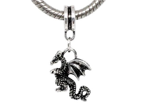 Flying Dragon 3d Dangle Charm European Bead Compatible for Most European Snake Chain Bracelet - Sexy Sparkles Fashion Jewelry - 1