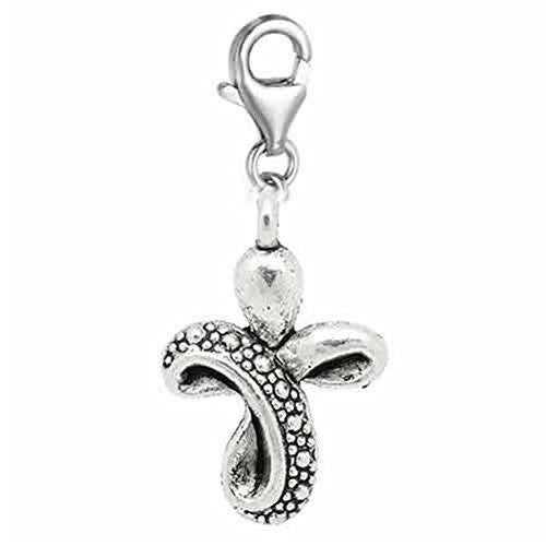 Clip On "Cross" Dangle /charm Pendant for European Charm Jewelry w/ Lobster Clasp