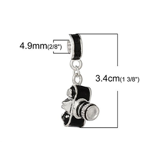Photographer Camera Dangle Charm European Bead Compatible for Most European Snake Chain Bracelet - Sexy Sparkles Fashion Jewelry - 3
