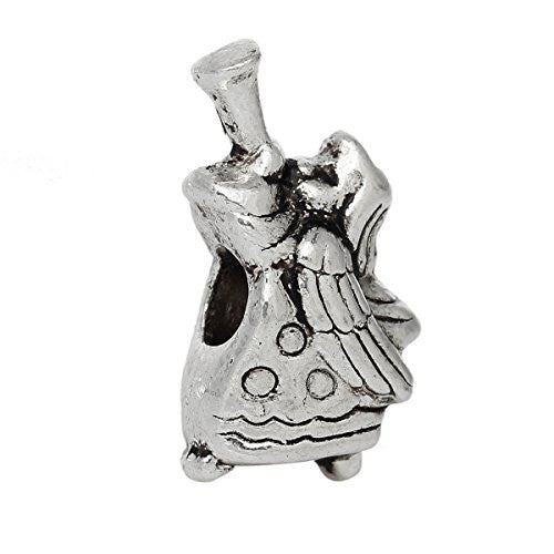 Angel with Blow Horn Dangle Charm European Bead Compatible for Most European Snake Chain Bracelet - Sexy Sparkles Fashion Jewelry - 1