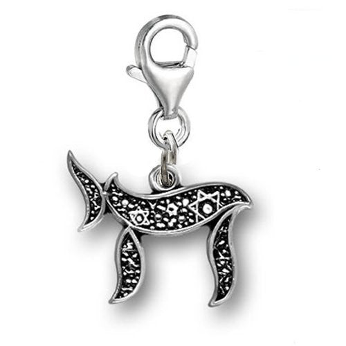 Clip on Chai Dangle Pendant for European Clip on Charm Jewelry w/ Lobster Clasp - Sexy Sparkles Fashion Jewelry