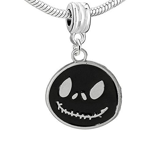 Black Enamel Nightmare Before Christmas Charm European Bead Compatible for Most European Snake Chain Bracelet - Sexy Sparkles Fashion Jewelry