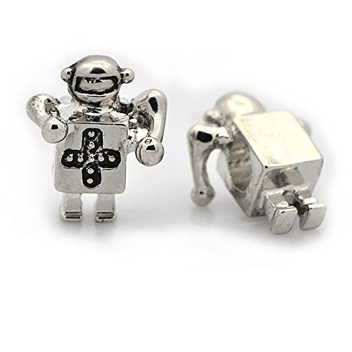 Robot Charm European Bead Compatible for Most European Snake Chain Bracelet - Sexy Sparkles Fashion Jewelry