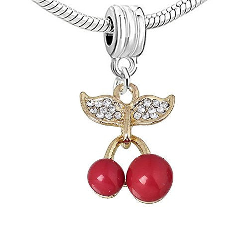Cherry Fruit Charm Bead for European Snake Chain Charm Bracelet - Sexy Sparkles Fashion Jewelry