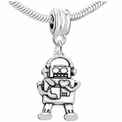 Robot Charm Dangle Bead European Bead Compatible for Most European Snake Chain Charm Bracelet - Sexy Sparkles Fashion Jewelry - 2