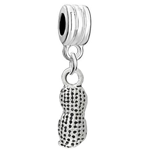 Peanut Charm Bead Compatible with European Snake Chain Bracelet - Sexy Sparkles Fashion Jewelry