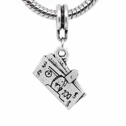 Money/dollar Bills Dangle European Bead Compatible for Most European Snake Chain Bracelet - Sexy Sparkles Fashion Jewelry - 2