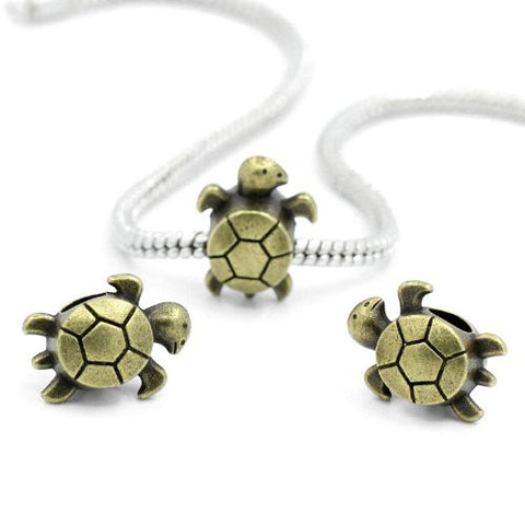 Sea Turtle Charm Spacer For Snake Chain Charm Bracelet - Sexy Sparkles Fashion Jewelry - 2