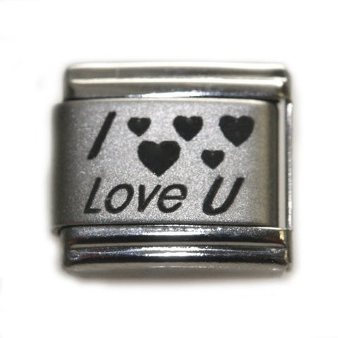 I Love U Italian Link Bracelet Charm - Sexy Sparkles Fashion Jewelry - 1