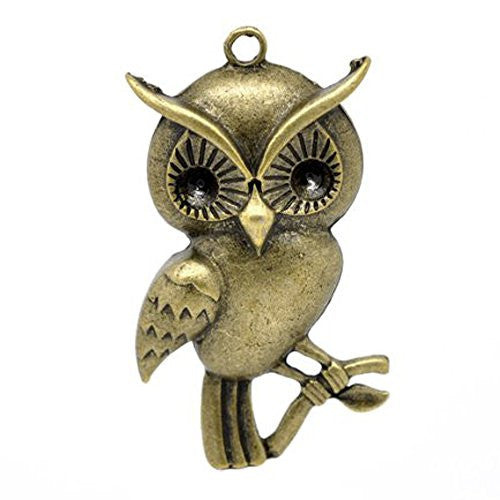 Owl Charm Pendant for necklace - Sexy Sparkles Fashion Jewelry - 1