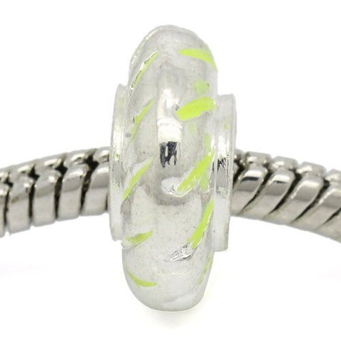 Round Floresent Bead Compatible for Most European Snake Chain BraceletFor Snake Chain Bracelet (Florescent Green) - Sexy Sparkles Fashion Jewelry - 4