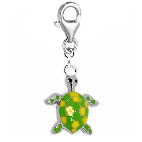 Turtle Charm Pendant for European Clip on Charm Jewelry w/ Lobster Clasp - Sexy Sparkles Fashion Jewelry - 2