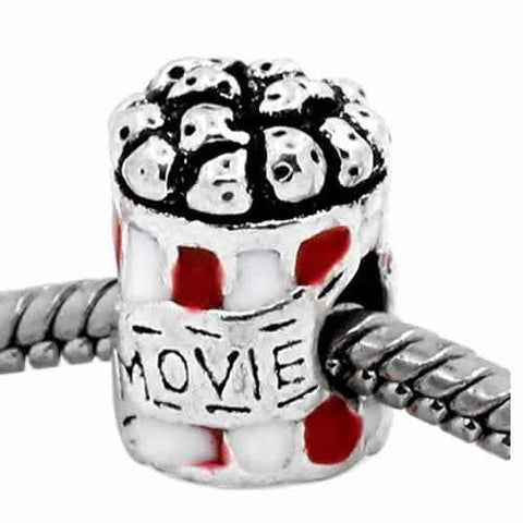 Movie Charm Popcorn Bag Bead European Bead Compatible for Most European Snake Chain Charm Bracelet - Sexy Sparkles Fashion Jewelry - 4