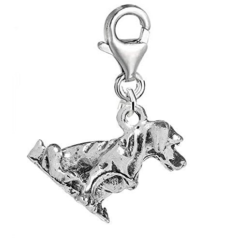 Dangling Dog Clip-on Bead for Charm Bracelet or Necklace - Sexy Sparkles Fashion Jewelry