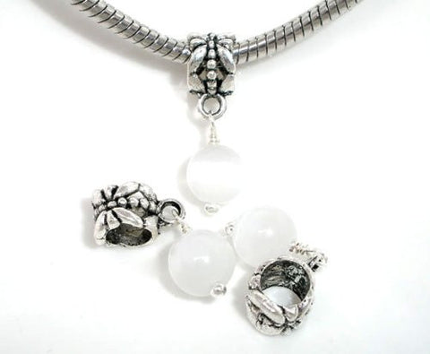 Cat's Eye Glass European Style European Bead Compatible for Most European Snake Chain Charm Bracelet - Sexy Sparkles Fashion Jewelry - 2