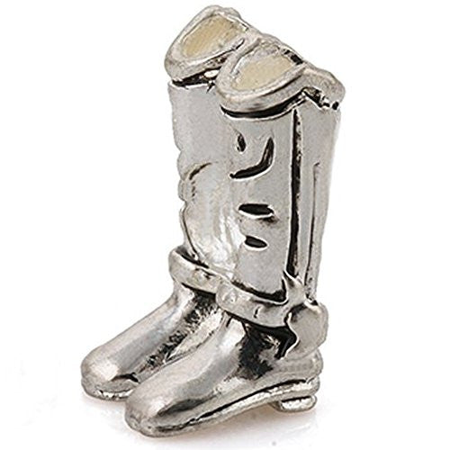 Cowboy Boots European Bead Compatible for Most European Snake Chain Charm Bracelet - Sexy Sparkles Fashion Jewelry - 1