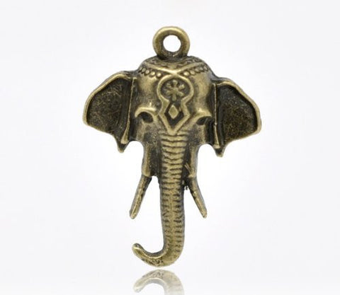 Elephant head Charm Pendant for Necklace - Sexy Sparkles Fashion Jewelry - 4