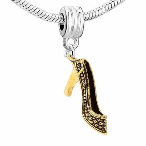 3d High Heel Shoe Spacer European Bead Compatible for Most European Snake Chain Bracelet - Sexy Sparkles Fashion Jewelry - 2