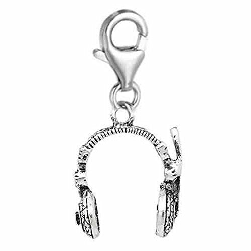 Clip on Headphone Charm Dangle Pendant for European Clip on Charm Jewelry w/ Lobster Clasp - Sexy Sparkles Fashion Jewelry