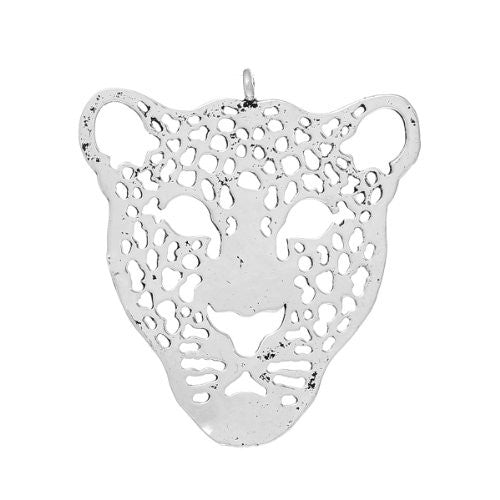Leopard with Crown Charm Pendant for Necklace - Sexy Sparkles Fashion Jewelry - 1