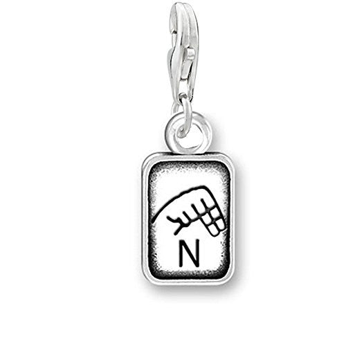 Sign Language Charm Pendant for Bracelets or Necklaces "N" - Sexy Sparkles Fashion Jewelry