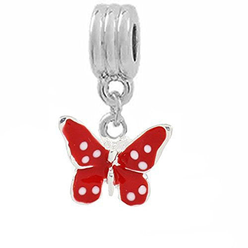 Butterfly European Bead Compatible for Most European Snake Chain Bracelet