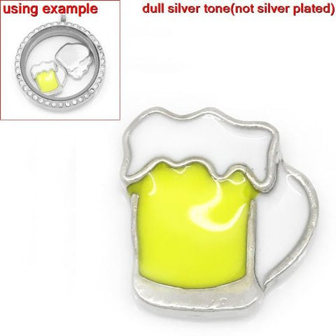 Beer Glass Floating Charm For Glass Living Memory Lockets - Sexy Sparkles Fashion Jewelry - 2