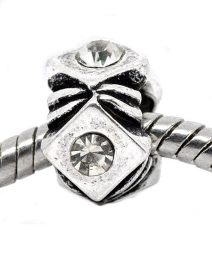 Clear Rhinestone Charms Spacer Beads For Snake Chain Bracelet - Sexy Sparkles Fashion Jewelry