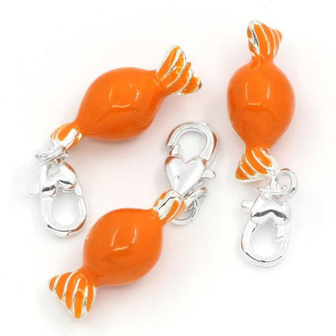 Orange Candy Pendant for European Charm Jewelry w/ Lobster Clasp - Sexy Sparkles Fashion Jewelry - 3