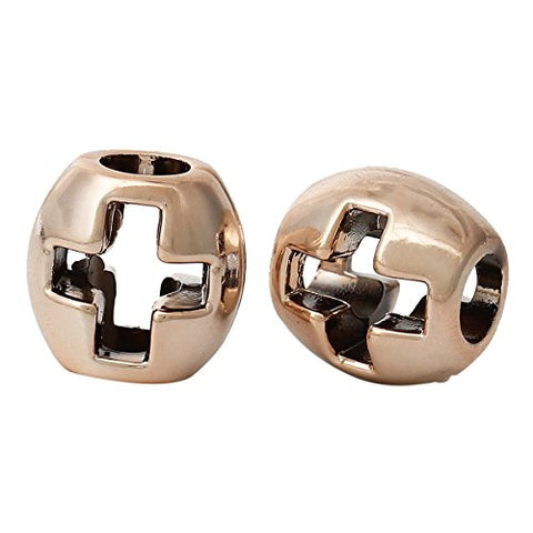 Hollow Cross Bead Compatible for Most European Snake Chain Bracelet - Sexy Sparkles Fashion Jewelry - 2