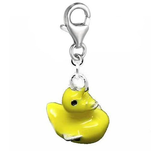 Clip on Duck Dangle Charm Pendant for European Clip on Charm Jewelry w/ Lobster Clasp - Sexy Sparkles Fashion Jewelry - 2